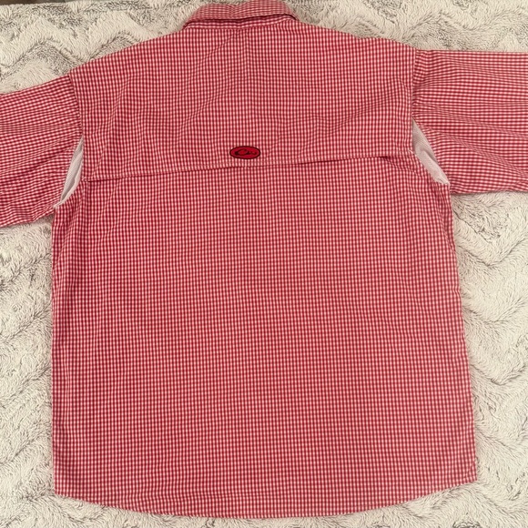 Georgia Bulldogs Red Gingham Men's Button-Down DRAKE Performance Shirt XL NWOT - Picture 3 of 9